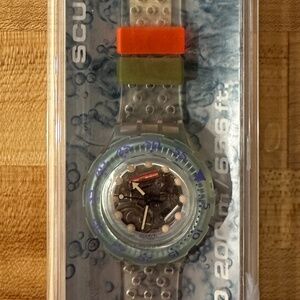 VTG Swatch Scuba 200 Jelly Bubbles 1992 New in Box, NEVER WORN! UNISEX